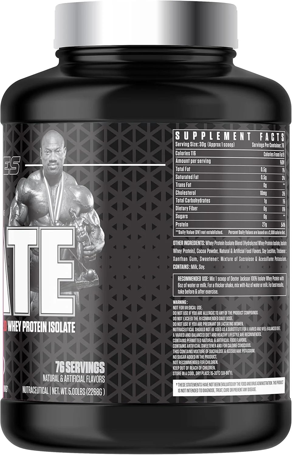 پروتئین وی ایزوله سری بلک دکستر جکسون 5 پوند | طعم کوکی و کرم پروتئین وی ایزوله سری بلک دکستر جکسون 5 پوند | طعم کوکی و کرم