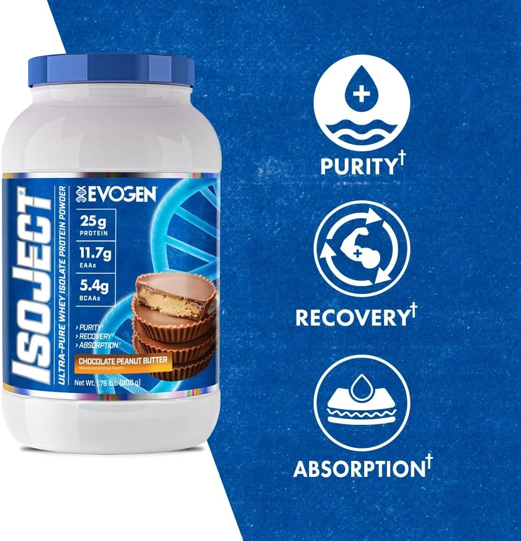 ایزوژکت ایوژن - پروتئین وی ایزوله | پودر پروتئین وی فوق خالص با آنزیم های ایگنایتور، بی سی ای ای و ای ای ای | جذب و ریکاوری تقویت شده | کره بادام زمینی شکلاتی | 25 سروینگ ایزوژکت ایوژن - پروتئین وی ایزوله | پودر پروتئین وی فوق خالص با آنزیم های ایگنایتور، بی سی ای ای و ای ای ای | جذب و ریکاوری تقویت شده | کره بادام زمینی شکلاتی | 25 سروینگ