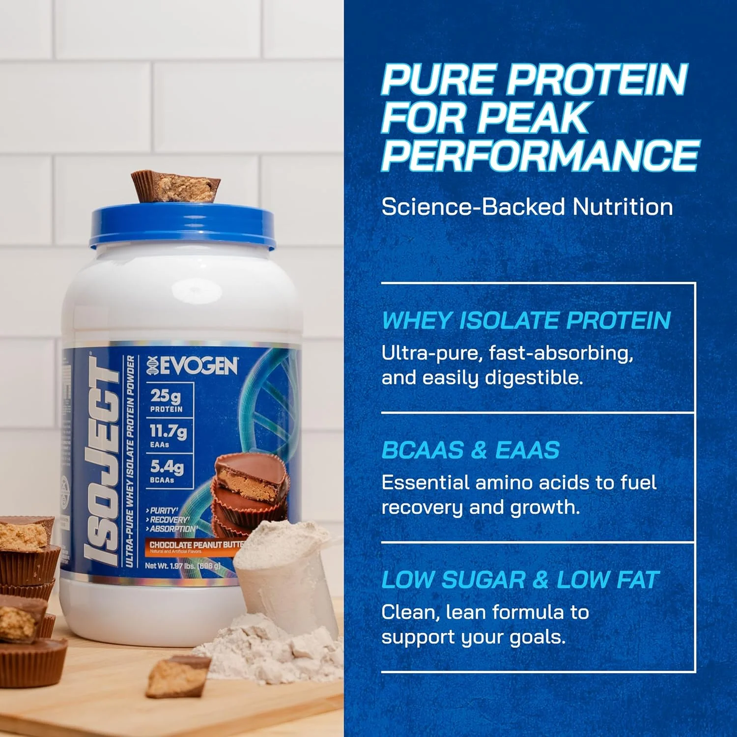 ایزو وی ایزو جکت ایوژن (طعم کره بادام زمینی شکلاتی)