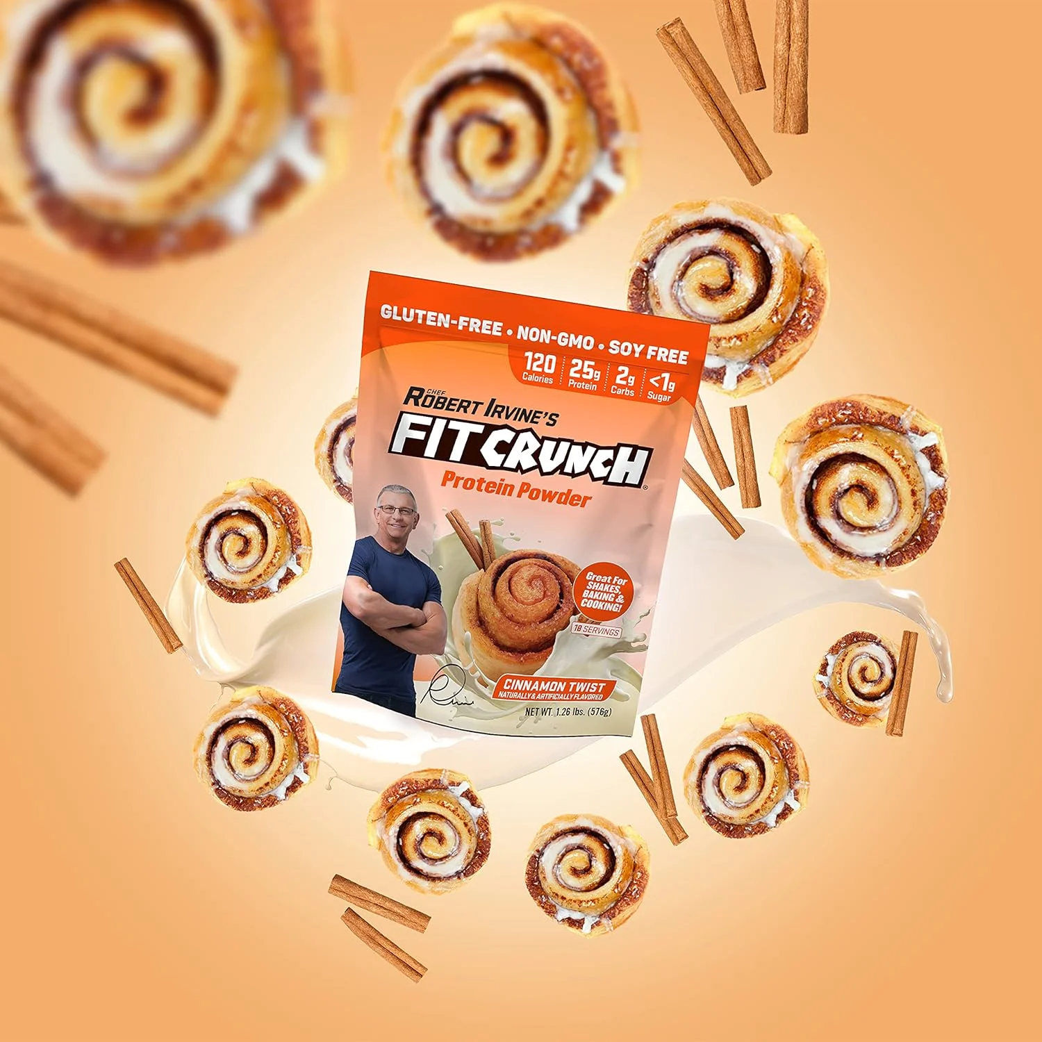 پودر پروتئین وی FITCRUNCH طراحی شده توسط رابرت ایروین، 120 کالری، 25 گرم پروتئین و 1 گرم شکر، فناوری میکسولوژی، بدون گلوتن، بدون سویا و غیر GMO (پیچ دارچینی) پودر پروتئین وی FITCRUNCH طراحی شده توسط رابرت ایروین، 120 کالری، 25 گرم پروتئین و 1 گرم شکر، فناوری میکسولوژی، بدون گلوتن، بدون سویا و غیر GMO (پیچ دارچینی)