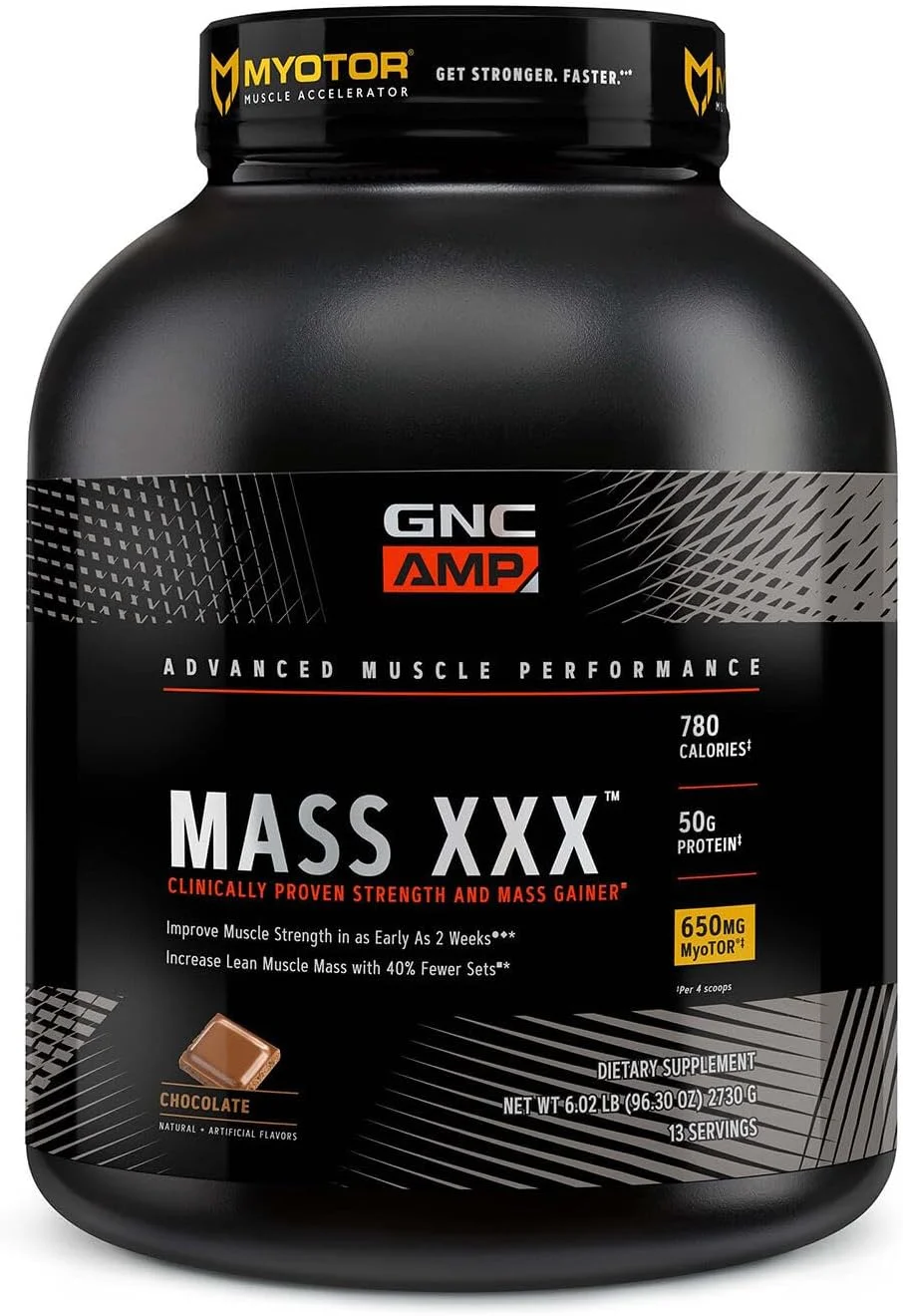GNC AMP MASS XXX™ WITH MYOTOR® [(شکلاتی 2812 گرم)]