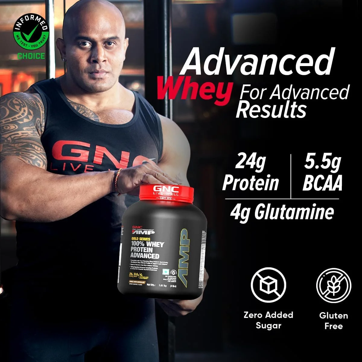 پروتئین وی پیشرفته سری طلایی GNC AMP | 4 پوند | افزایش حجم عضلات خشک | تمرینات شدید | دارای گواهی Informed Choice | 24 گرم پروتئین | 5.5 گرم BCAA | 4 گرم گلوتامین | شکلات دوبل غنی | فرموله شده در ایالات متحده آمریکا پروتئین وی پیشرفته سری طلایی GNC AMP | 4 پوند | افزایش حجم عضلات خشک | تمرینات شدید | دارای گواهی Informed Choice | 24 گرم پروتئین | 5.5 گرم BCAA | 4 گرم گلوتامین | شکلات دوبل غنی | فرموله شده در ایالات متحده آمریکا