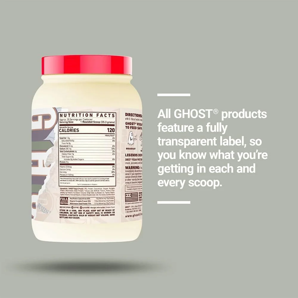 پروتئین وی GHOST با طعم کره بادام زمینی و شیر غلات، 2 پوند پروتئین وی GHOST با طعم کره بادام زمینی و شیر غلات، 2 پوند