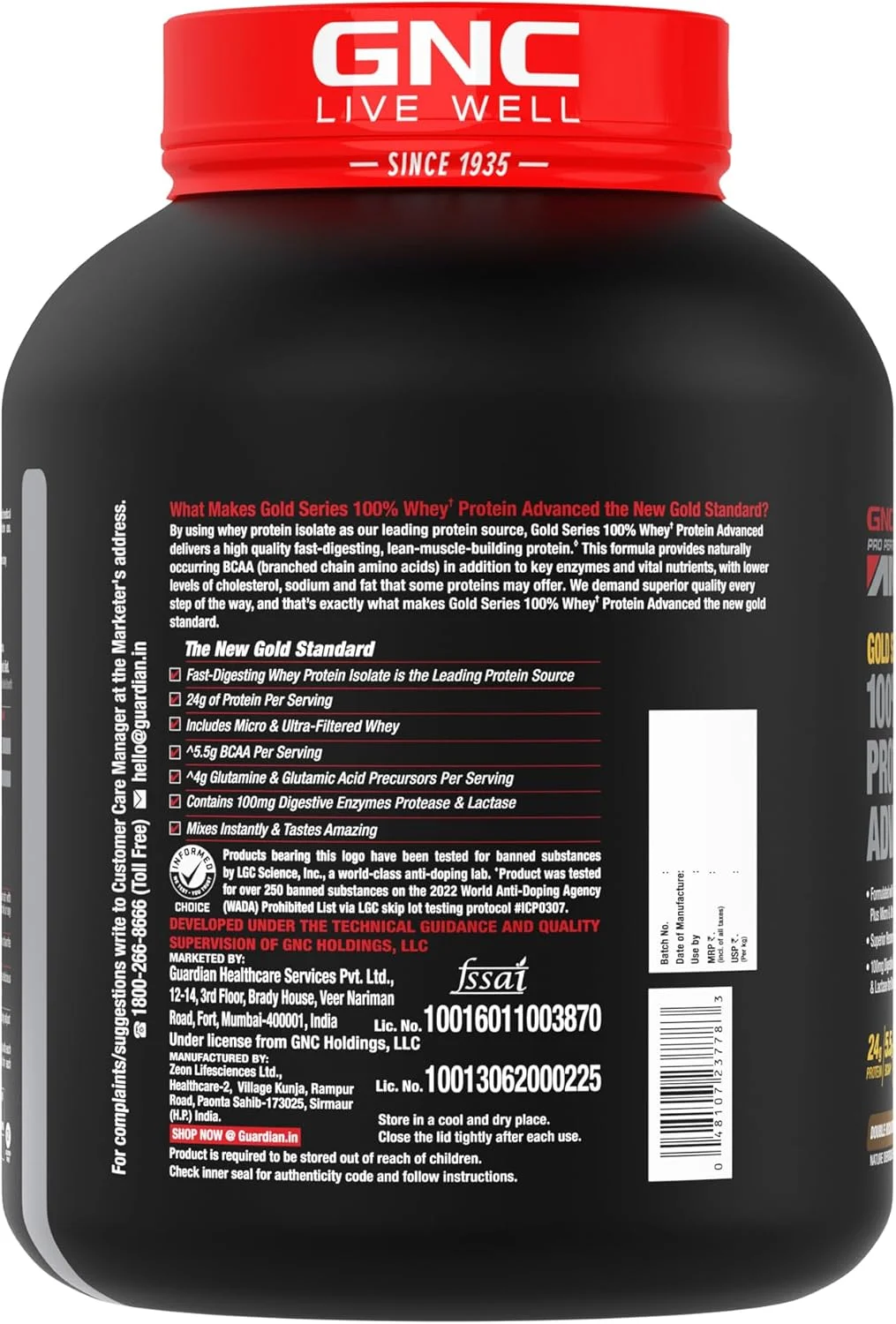 پروتئین وی پیشرفته سری طلایی GNC AMP | 4 پوند | افزایش حجم عضلات خشک | تمرینات شدید | دارای گواهی Informed Choice | 24 گرم پروتئین | 5.5 گرم BCAA | 4 گرم گلوتامین | شکلات دوبل غنی | فرموله شده در ایالات متحده آمریکا پروتئین وی پیشرفته سری طلایی GNC AMP | 4 پوند | افزایش حجم عضلات خشک | تمرینات شدید | دارای گواهی Informed Choice | 24 گرم پروتئین | 5.5 گرم BCAA | 4 گرم گلوتامین | شکلات دوبل غنی | فرموله شده در ایالات متحده آمریکا