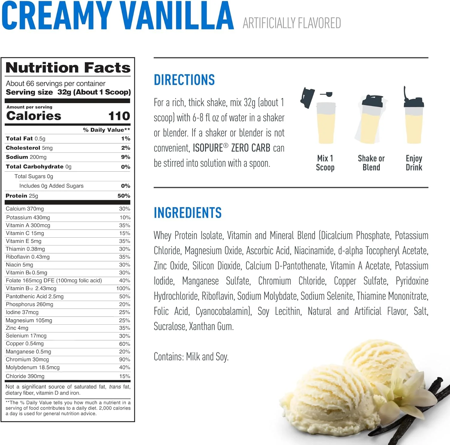 پودر پروتئین ایزوپیر، وی ایزوله با ویتامین C و روی برای حمایت از سیستم ایمنی، 25 گرم پروتئین، بدون کربوهیدرات و مناسب برای کتو، طعم: وانیل خامهای، 66 سروینگ، 4.5 پوند (بسته بندی ممکن است متفاوت باشد) پودر پروتئین ایزوپیر، وی ایزوله با ویتامین C و روی برای حمایت از سیستم ایمنی، 25 گرم پروتئین، بدون کربوهیدرات و مناسب برای کتو، طعم: وانیل خامهای، 66 سروینگ، 4.5 پوند (بسته بندی ممکن است متفاوت باشد)