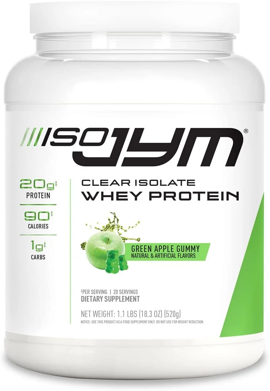 پروتئین وی ایزوله شفاف ISO Clear JYM Supplement Science، 520 گرم، سیب سبز