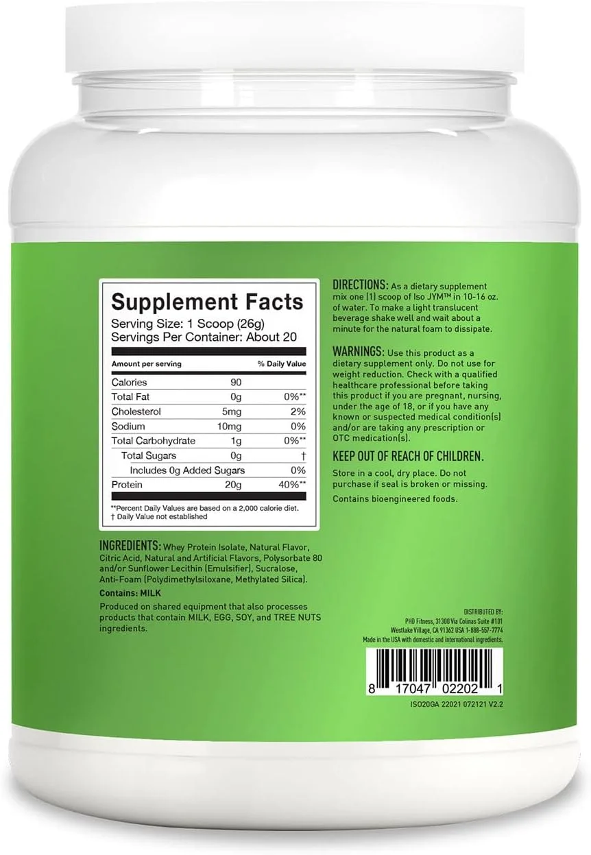 پروتئین وی ایزوله شفاف ISO Clear JYM Supplement Science، 520 گرم، سیب سبز پروتئین وی ایزوله شفاف ISO Clear JYM Supplement Science، 520 گرم، سیب سبز