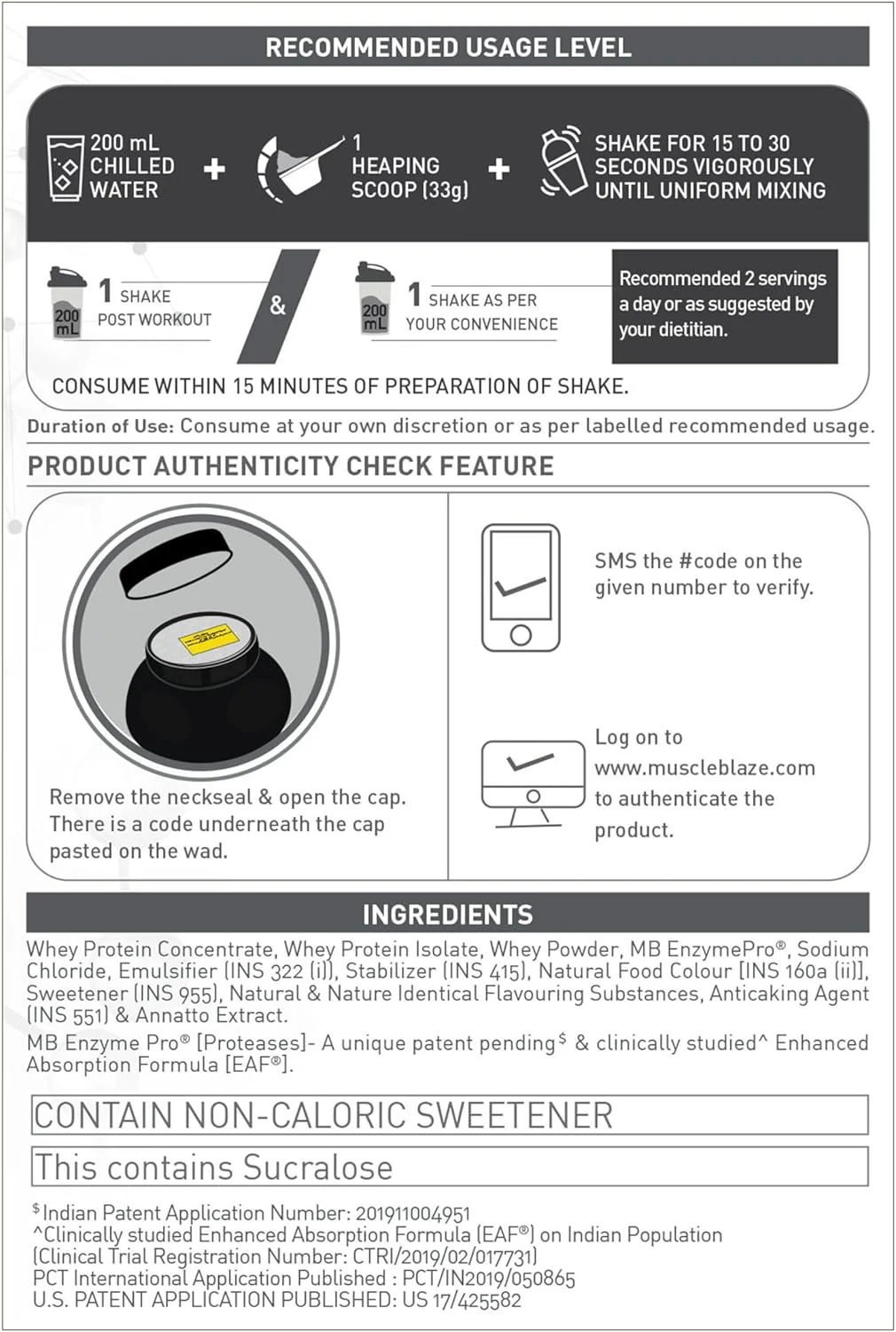 پروتئین وی ایزوله و کنسانتره MuscleBlaze Biozyme | دارای گواهینامه Informed Choice Uk، Labdoor Usa و فرمول جذب پیشرفته ثبت شده در ایالات متحده | (کِسار کلفی، 2 کیلوگرم / 4.4 پوند) پروتئین وی ایزوله و کنسانتره MuscleBlaze Biozyme | دارای گواهینامه Informed Choice Uk، Labdoor Usa و فرمول جذب پیشرفته ثبت شده در ایالات متحده | (کِسار کلفی، 2 کیلوگرم / 4.4 پوند)