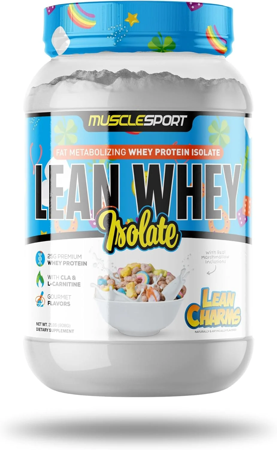 Musclesport Lean Whey Revolution™، پروتئین وی ایزوله با وی هیدرولیز شده - کم کالری، کم کربوهیدرات، کم چرب، طعم های فوق العاده - 25 گرم پروتئین در هر پیمانه (2 پوند، Lean Charms)… Musclesport Lean Whey Revolution™، پروتئین وی ایزوله با وی هیدرولیز شده - کم کالری، کم کربوهیدرات، کم چرب، طعم های فوق العاده - 25 گرم پروتئین در هر پیمانه (2 پوند، Lean Charms)…