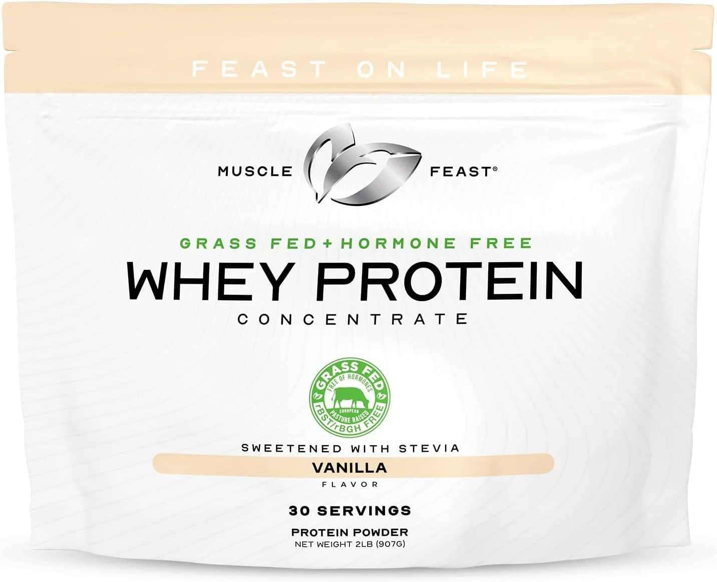 پودر پروتئین وی کنسانتره Muscle Feast، تغذیه شده با علف، کاملا طبیعی، بدون هورمون، پرورش یافته در مراتع، وانیلی، 2 پوند پودر پروتئین وی کنسانتره Muscle Feast، تغذیه شده با علف، کاملا طبیعی، بدون هورمون، پرورش یافته در مراتع، وانیلی، 2 پوند