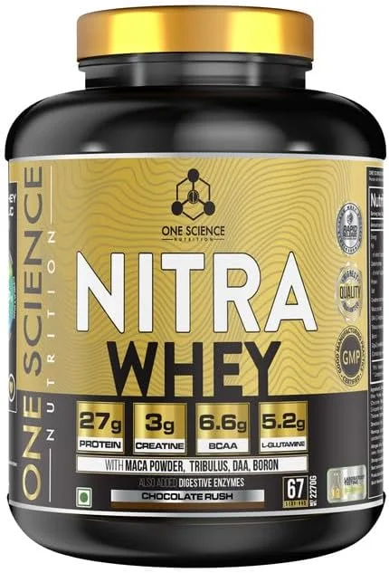 پروتئین وی نیترا وان ساینس نوتریشن (OSN) - DAA، Tribulus Terrestis، پودر ماکا و بورون و کراتین مونوهیدرات | 27 گرم پروتئین، 3 گرم کراتین، 5.2 گرم گلوتامین، 6.6 گرم BCAA - 5 پوند - (شکلات راش) پروتئین وی نیترا وان ساینس نوتریشن (OSN) - DAA، Tribulus Terrestis، پودر ماکا و بورون و کراتین مونوهیدرات | 27 گرم پروتئین، 3 گرم کراتین، 5.2 گرم گلوتامین، 6.6 گرم BCAA - 5 پوند - (شکلات راش)