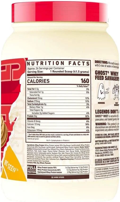 پروتئین وی Nutter Butter Ghost "به همراه حوله ورزشی سفارشی" پروتئین وی Nutter Butter Ghost "به همراه حوله ورزشی سفارشی"