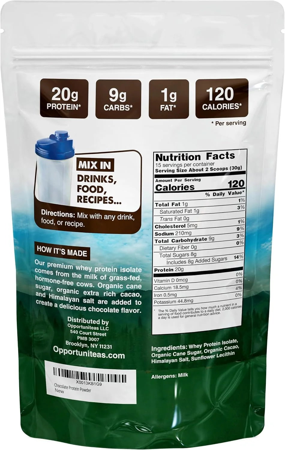 پودر پروتئین وی ایزوله شکلاتی گاو تغذیه شده با علف Opportuniteas - 20 گرم پودر پروتئین بدون شیرین کننده های مصنوعی، گاوهای بدون هورمون، غیر GMO - 1 پوند پودر پروتئین وی ایزوله شکلاتی گاو تغذیه شده با علف Opportuniteas - 20 گرم پودر پروتئین بدون شیرین کننده های مصنوعی، گاوهای بدون هورمون، غیر GMO - 1 پوند