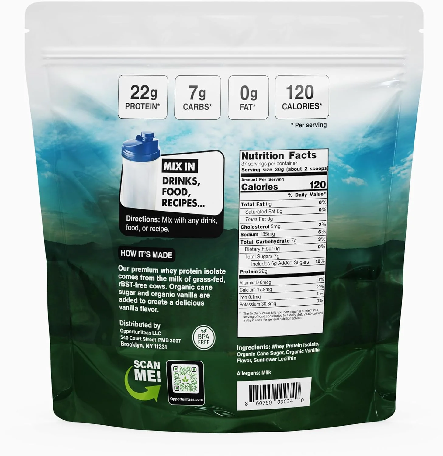 پودر پروتئین وی ایزوله وانیلی تغذیه شده با علف Opportuniteas - 22 گرم پودر پروتئین بدون شیرین کننده های مصنوعی، گاوهای بدون هورمون، غیر GMO - 2.5 پوند پودر پروتئین وی ایزوله وانیلی تغذیه شده با علف Opportuniteas - 22 گرم پودر پروتئین بدون شیرین کننده های مصنوعی، گاوهای بدون هورمون، غیر GMO - 2.5 پوند