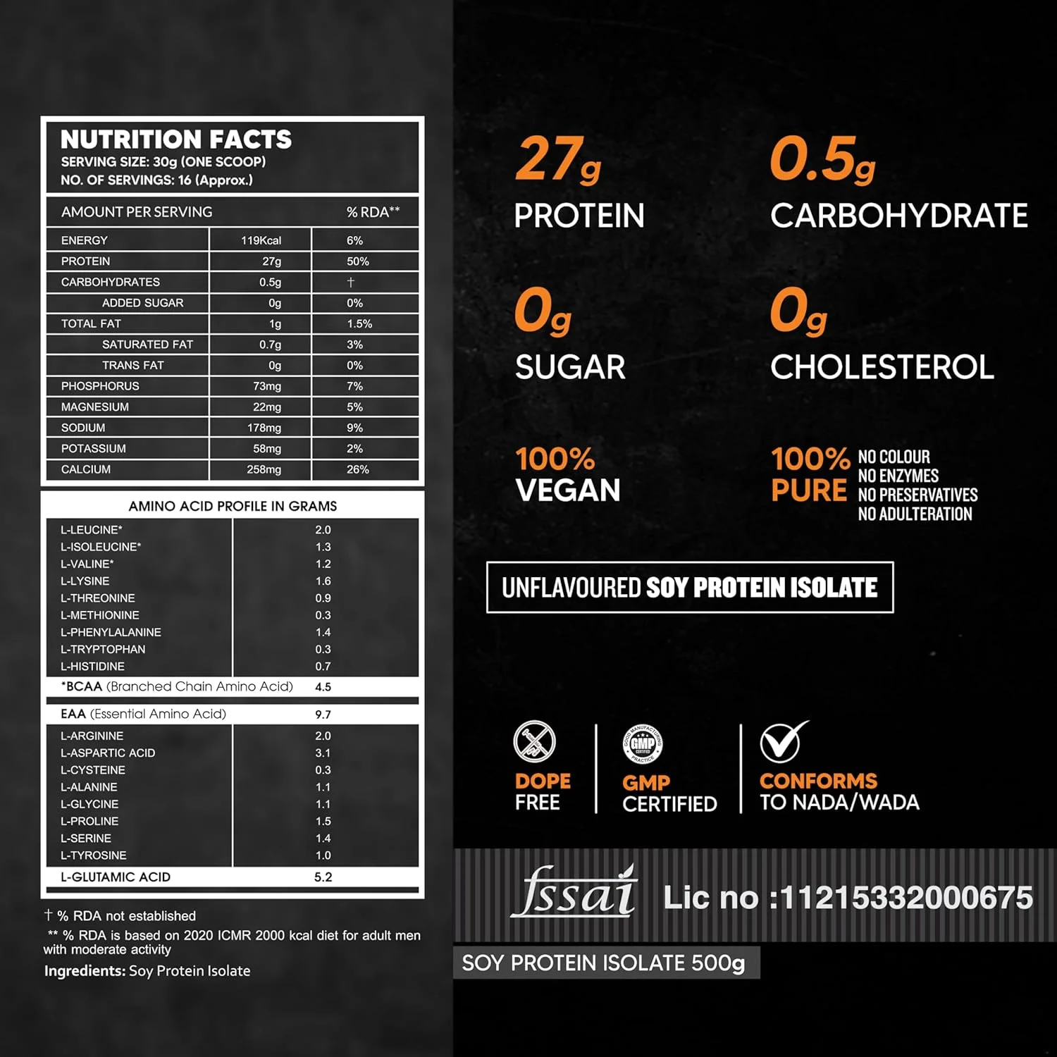 پروتئین ایزوله سویا 100% AS-IT-IS Nutrition، 27 گرم پروتئین و تمام 9 اسید آمینه ضروری در هر وعده، پروتئین گیاهی خالص و وگان، بدون کلسترول، تقویت کننده رشد عضلات، طراحی شده به عنوان مکمل غذایی - بدون طعم، تک پروتئین ایزوله سویا 100% AS-IT-IS Nutrition، 27 گرم پروتئین و تمام 9 اسید آمینه ضروری در هر وعده، پروتئین گیاهی خالص و وگان، بدون کلسترول، تقویت کننده رشد عضلات، طراحی شده به عنوان مکمل غذایی - بدون طعم، تک