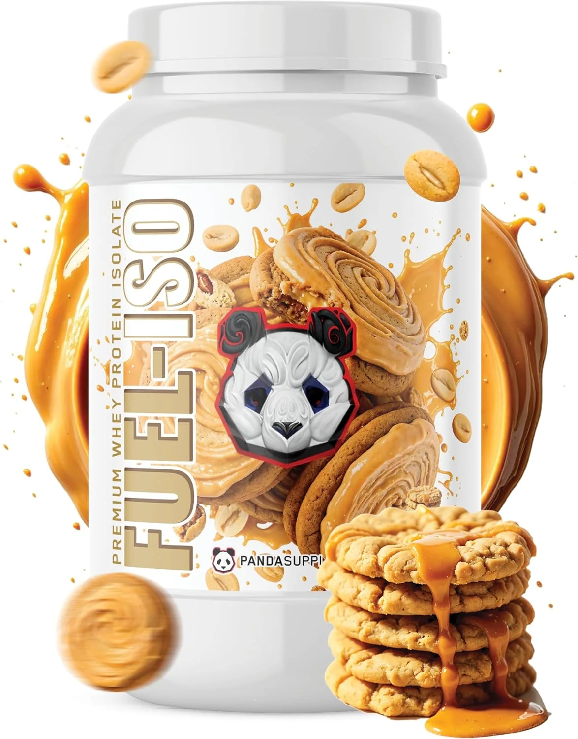 پاندا ساپز - Panda Fuel ISO پروتئین وی ایزوله پریمیوم 100% برای مردان و زنان با 25 گرم پروتئین و 0 گرم شکر (کوکی کره بادام زمینی) (25 سروینگ) پاندا ساپز - Panda Fuel ISO پروتئین وی ایزوله پریمیوم 100% برای مردان و زنان با 25 گرم پروتئین و 0 گرم شکر (کوکی کره بادام زمینی) (25 سروینگ)