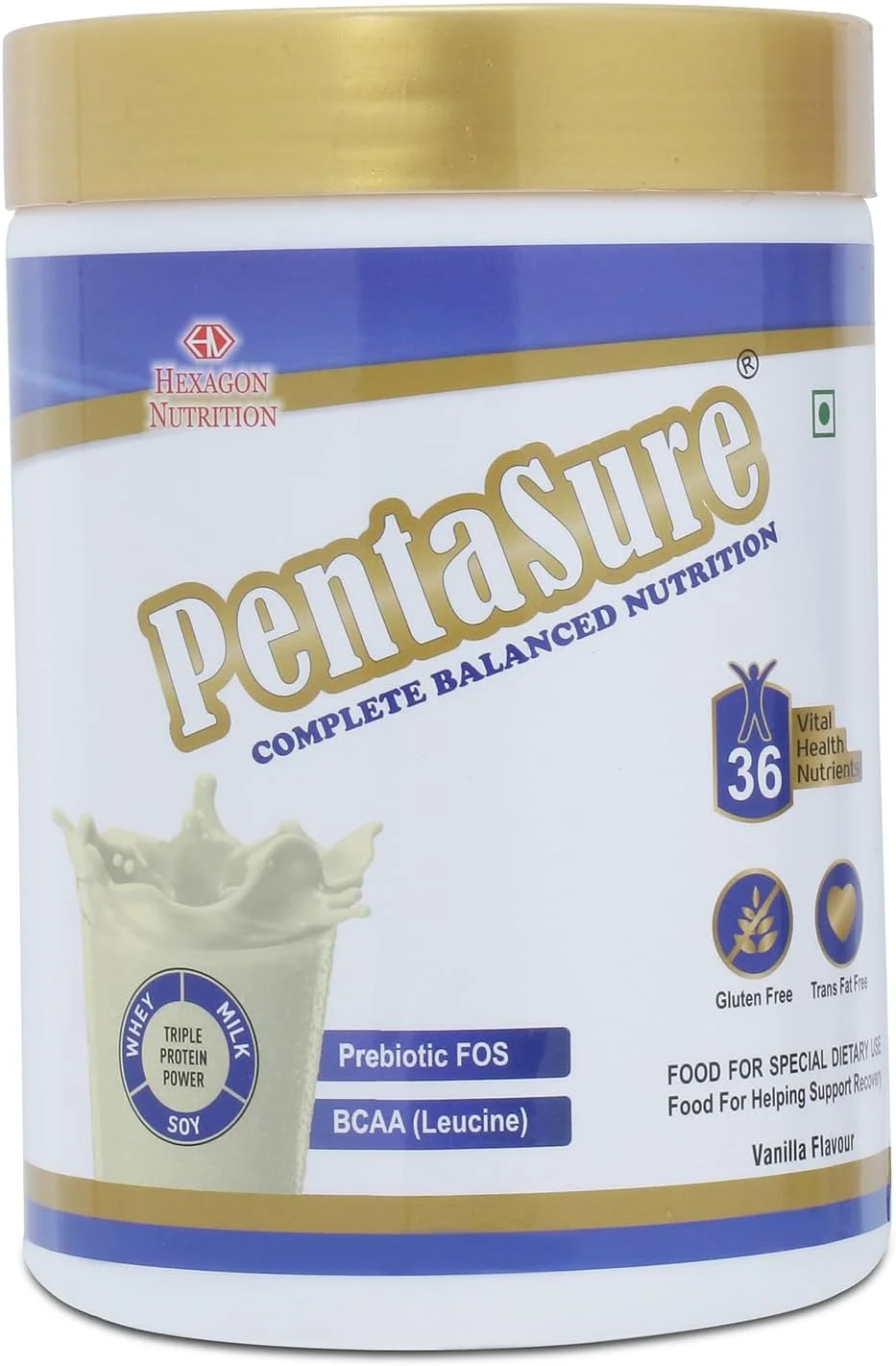 پنتاسور - شیک پروتئینی تغذیه روزانه - طعم وانیل 400 گرم پنتاسور - شیک پروتئینی تغذیه روزانه - طعم وانیل 400 گرم