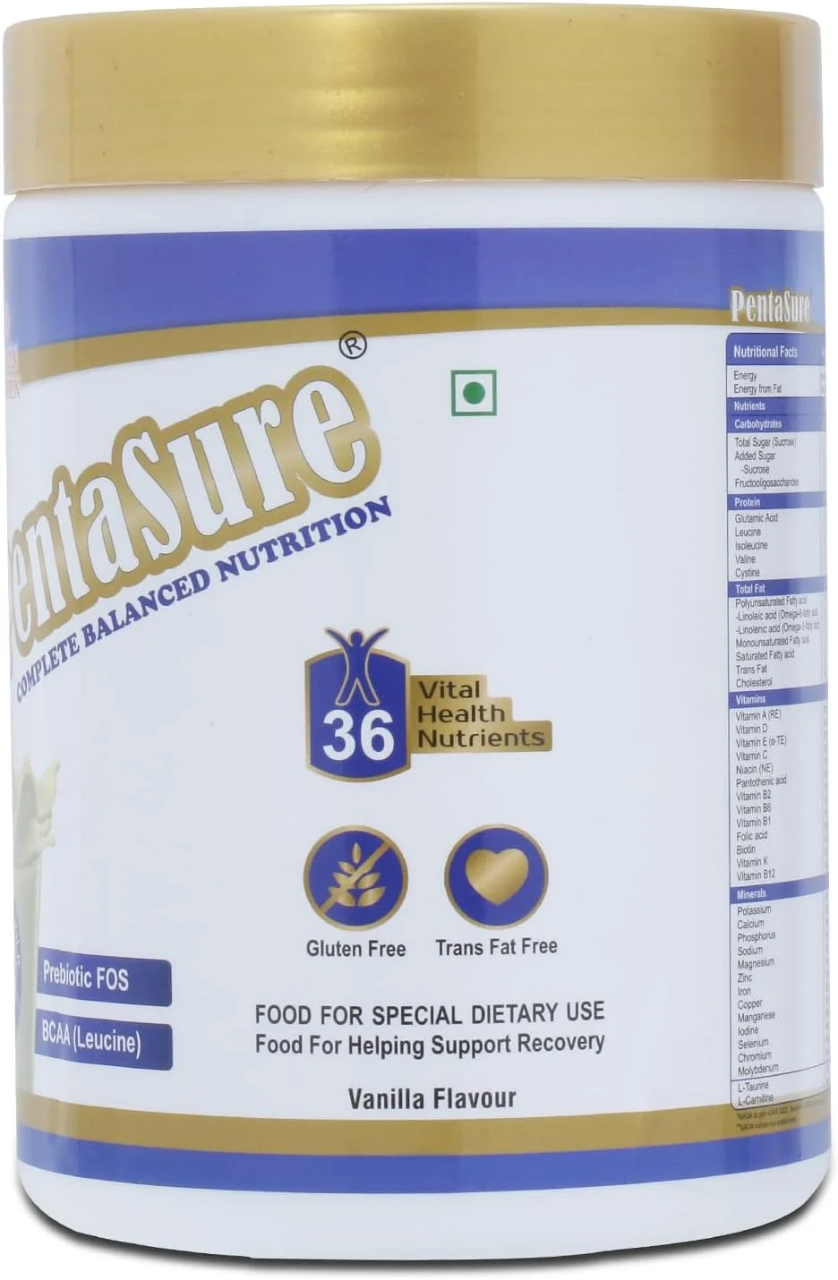 پنتاسور - شیک پروتئینی تغذیه روزانه - طعم وانیل 400 گرم پنتاسور - شیک پروتئینی تغذیه روزانه - طعم وانیل 400 گرم