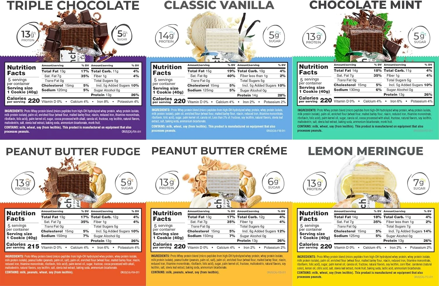 پروتئین وی بار پاور کرانچ، بسته متنوع، در 6 طعم، بارهای 40 گرمی (30 عدد). میان وعده های پروتئینی با طعم لذیذ پروتئین وی بار پاور کرانچ، بسته متنوع، در 6 طعم، بارهای 40 گرمی (30 عدد). میان وعده های پروتئینی با طعم لذیذ