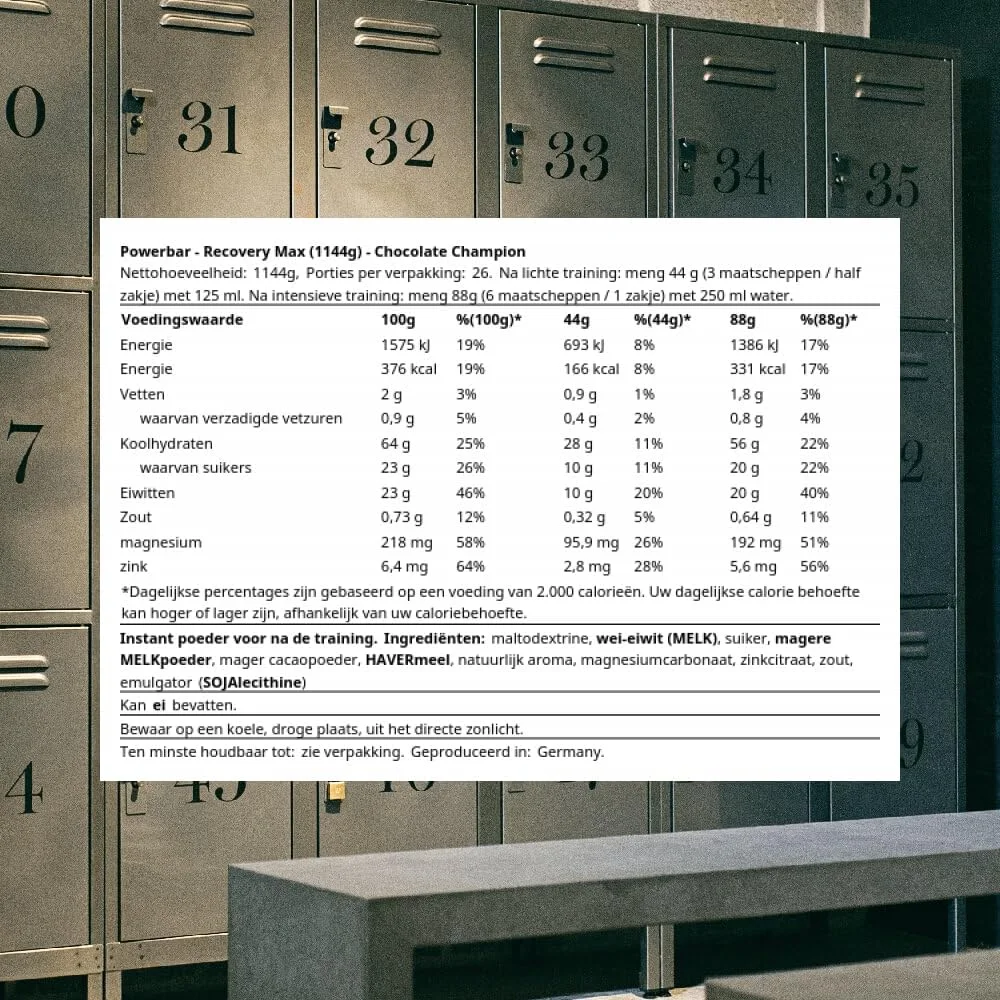 پودر ریکاوری مکس شکلاتی پاوربار 1144 گرمی - نوشیدنی وی بازسازی کننده با کربوهیدرات + منیزیم و روی پودر ریکاوری مکس شکلاتی پاوربار 1144 گرمی - نوشیدنی وی بازسازی کننده با کربوهیدرات + منیزیم و روی