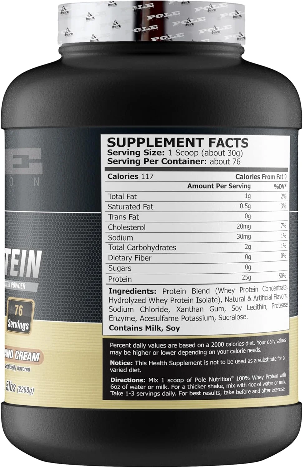 پروتئین وی 100% پل نوتریشن 5 پوند (5 پوند، کوکی و کرم) پروتئین وی 100% پل نوتریشن 5 پوند (5 پوند، کوکی و کرم)