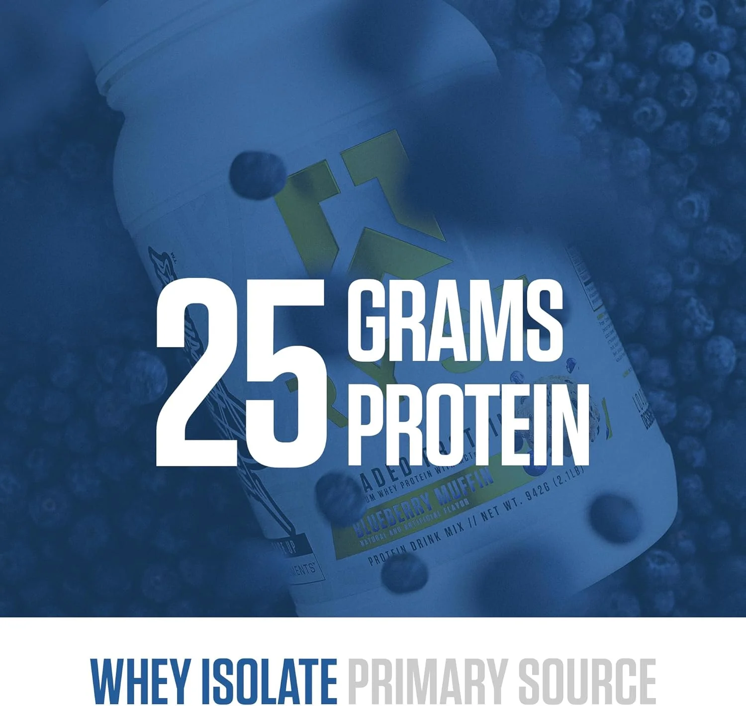 پودر پروتئین بارگیری شده RYSE - مافین بلوبری - 25 گرم پروتئین وی ایزوله و کنسانتره با فیبر پری بیوتیک و MCT - کم کربوهیدرات، کم شکر، سازگار با دستگاه گوارش - 20 سروینگ / تیوب 1.5 پوندی پودر پروتئین بارگیری شده RYSE - مافین بلوبری - 25 گرم پروتئین وی ایزوله و کنسانتره با فیبر پری بیوتیک و MCT - کم کربوهیدرات، کم شکر، سازگار با دستگاه گوارش - 20 سروینگ / تیوب 1.5 پوندی