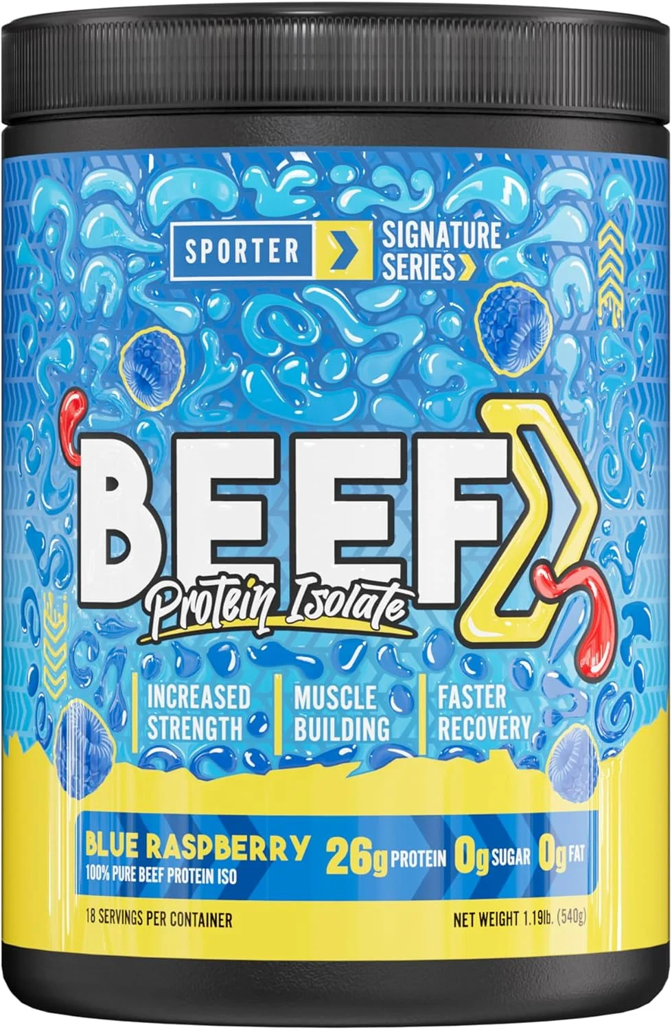 پروتئین ایزوله گوشت گاو Sporter - پروتئین بالا، کربوهیدرات کم - جایگزین پروتئین وی و وگان - برای رشد و ریکاوری عضلات (1.19 پوند - 18 سروینگ، تمشک آبی) پروتئین ایزوله گوشت گاو Sporter - پروتئین بالا، کربوهیدرات کم - جایگزین پروتئین وی و وگان - برای رشد و ریکاوری عضلات (1.19 پوند - 18 سروینگ، تمشک آبی)