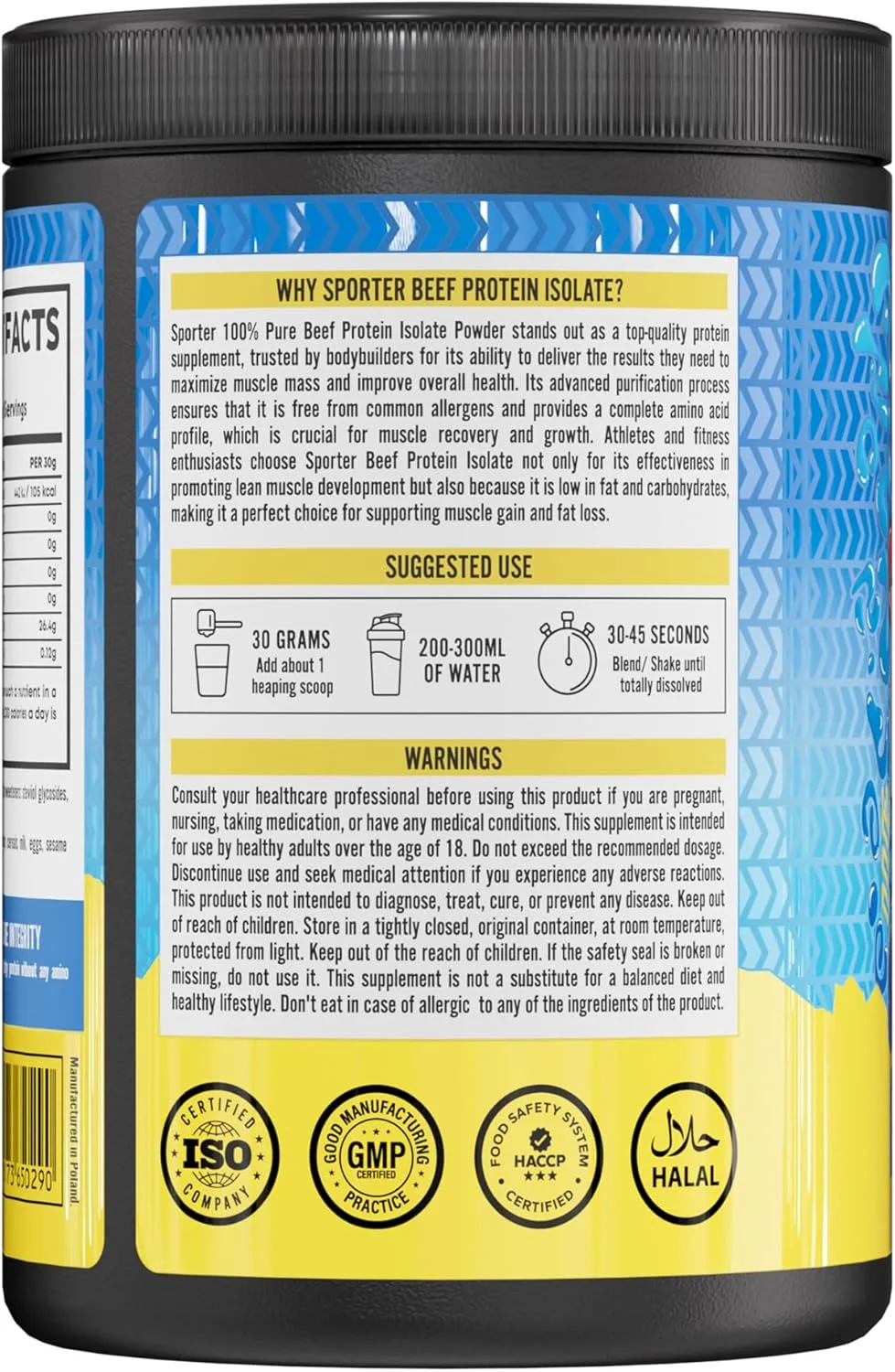 پروتئین ایزوله گوشت گاو Sporter - پروتئین بالا، کربوهیدرات کم - جایگزین پروتئین وی و وگان - برای رشد و ریکاوری عضلات (1.19 پوند - 18 سروینگ، تمشک آبی) پروتئین ایزوله گوشت گاو Sporter - پروتئین بالا، کربوهیدرات کم - جایگزین پروتئین وی و وگان - برای رشد و ریکاوری عضلات (1.19 پوند - 18 سروینگ، تمشک آبی)