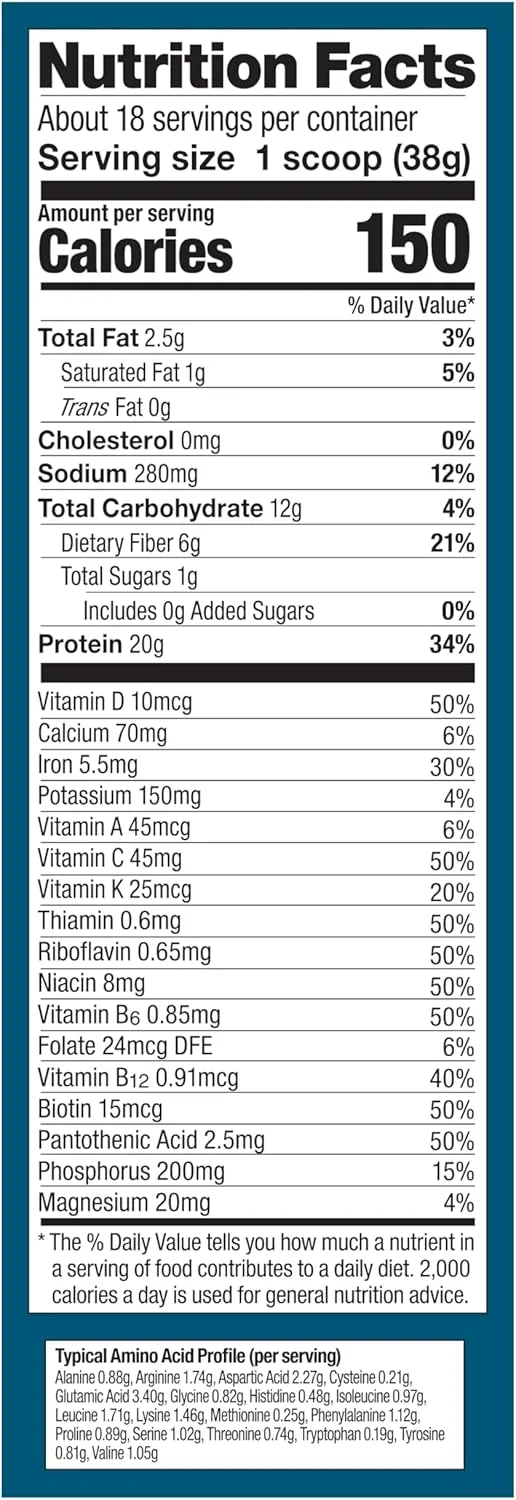 مکمل غذایی ارگانیک همه کاره وگا - 20 گرم پروتئین نخود گیاهی، توت، 20 سروینگ، ویتامین های A و C، پروبیوتیک ها، سبزیجات، وگان، کتو، بدون گلوتن، 24.3 اونس (بسته بندی ممکن است متفاوت باشد) مکمل غذایی ارگانیک همه کاره وگا - 20 گرم پروتئین نخود گیاهی، توت، 20 سروینگ، ویتامین های A و C، پروبیوتیک ها، سبزیجات، وگان، کتو، بدون گلوتن، 24.3 اونس (بسته بندی ممکن است متفاوت باشد)