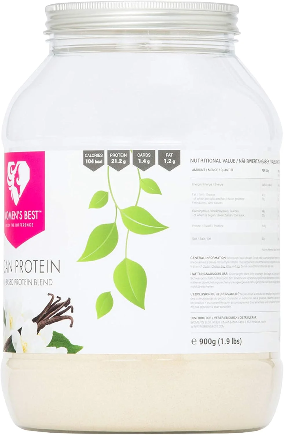 پروتئین وگان زنانه - 100% وگان، 900 گرم (وانیلی) پروتئین وگان زنانه - 100% وگان، 900 گرم (وانیلی)