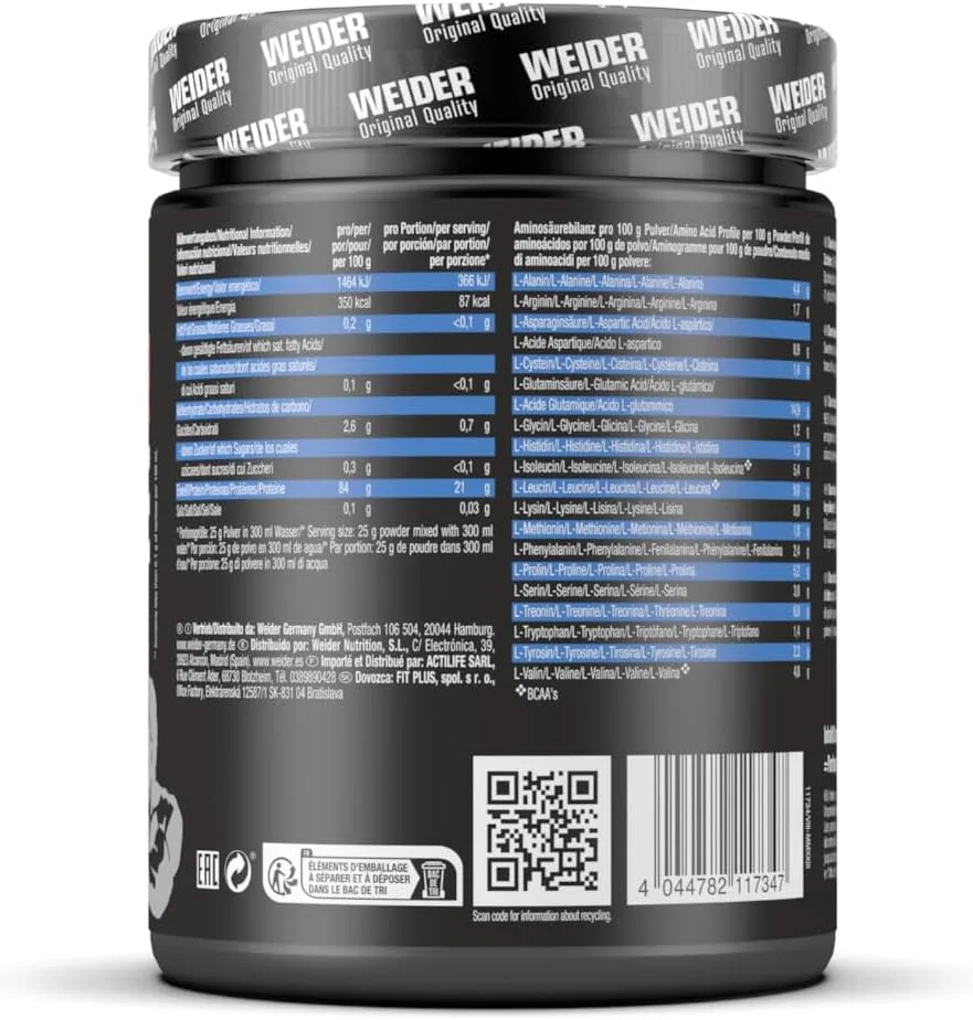 WEIDER - پروتئین وی ایزوله شفاف، پروتئین وی ایزوله میوه ای با پروتئین بالا برای شیک های پروتئینی با طراوت، پودر پروتئین درجه یک با کیفیت عالی، بدون قند، تمشک آبی، 500 گرم WEIDER - پروتئین وی ایزوله شفاف، پروتئین وی ایزوله میوه ای با پروتئین بالا برای شیک های پروتئینی با طراوت، پودر پروتئین درجه یک با کیفیت عالی، بدون قند، تمشک آبی، 500 گرم