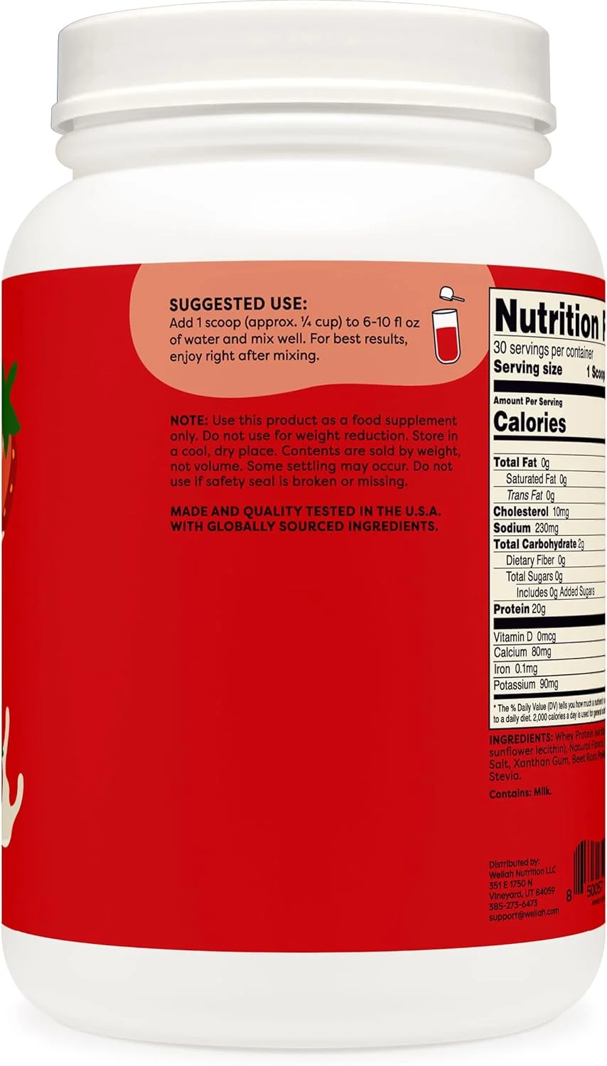 وی پروتئین ولاه (30 سروینگ، توت فرنگی و خامه) پروتئین وی ایزوله (WPI) وی پروتئین ولاه (30 سروینگ، توت فرنگی و خامه) پروتئین وی ایزوله (WPI)