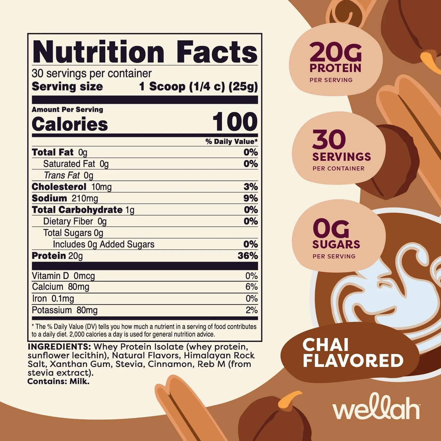 وی پروتئین ولا (30 سروینگ، طعم چای) - پروتئین وی ایزوله وی پروتئین ولا (30 سروینگ، طعم چای) - پروتئین وی ایزوله