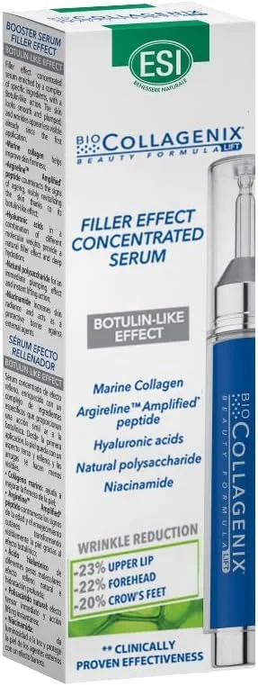 سرم ضد پیری بایوکلاژنیکس، 10 میلی لیتر - کلاژن دریایی، پپتید آرژیرلین و اسید هیالورونیک برای آبرسانی عمیق، لیفت فوری، کاهش چین و چروک، درخشندگی و یکنواختی رنگ پوست برای پوستی جوان