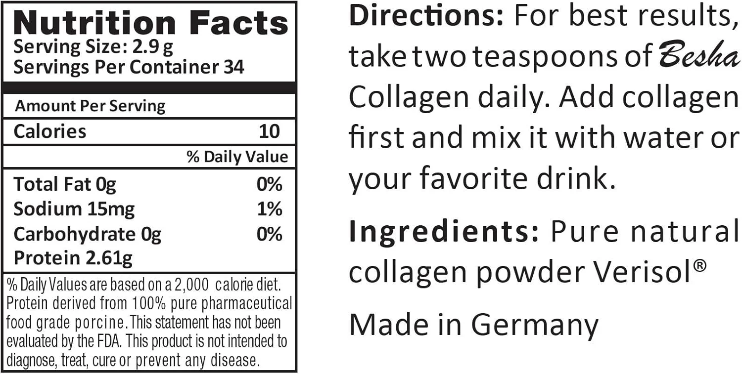 پپتیدهای کلاژن بیواکتیو Verisol BESHA INC (پودر کلاژن طبیعی) ساخت آلمان