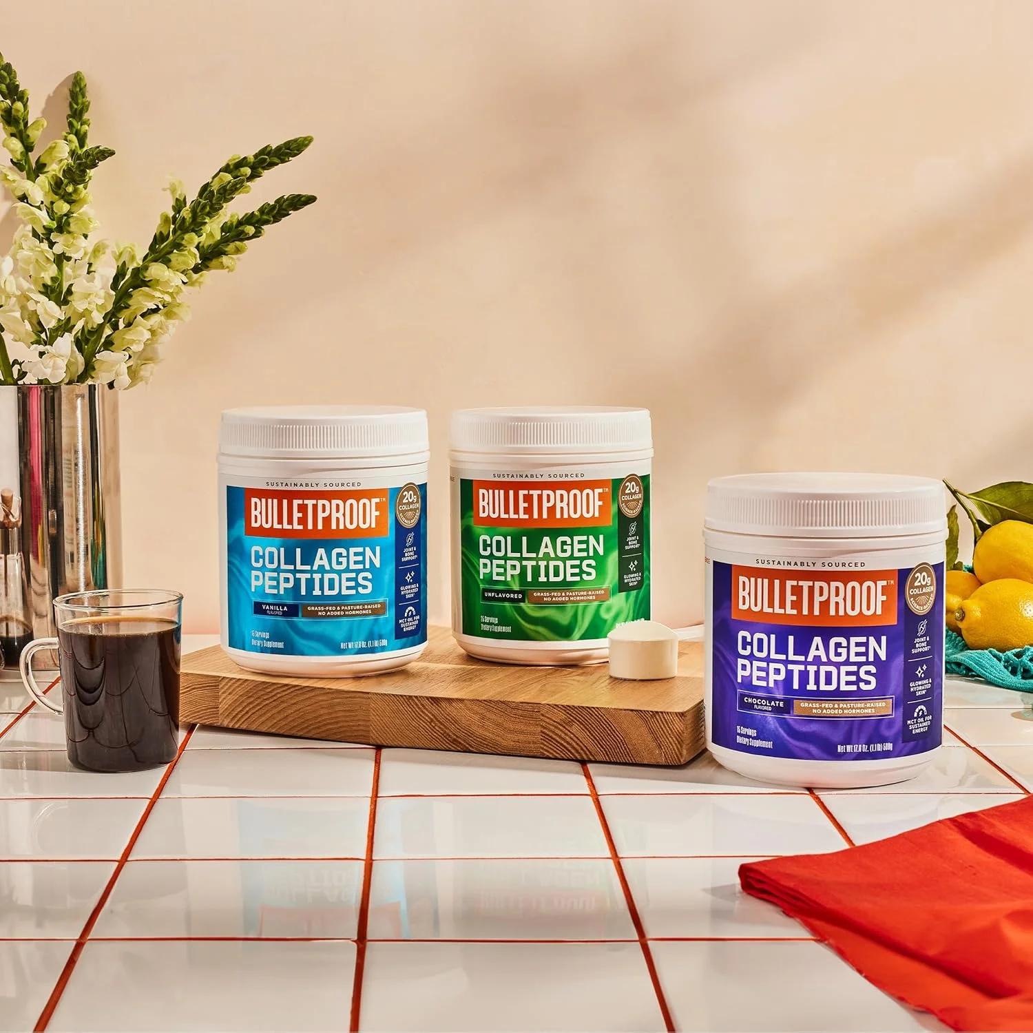 پروتئین کلاژن بدون طعم تقویت کننده سلامت روده بولت پروف، 397 گرم، 10 گرم پپتیدهای کلاژن تغذیه شده با علف برای حمایت از روده، پوست، استخوان و مفاصل پروتئین کلاژن بدون طعم تقویت کننده سلامت روده بولت پروف، 397 گرم، 10 گرم پپتیدهای کلاژن تغذیه شده با علف برای حمایت از روده، پوست، استخوان و مفاصل