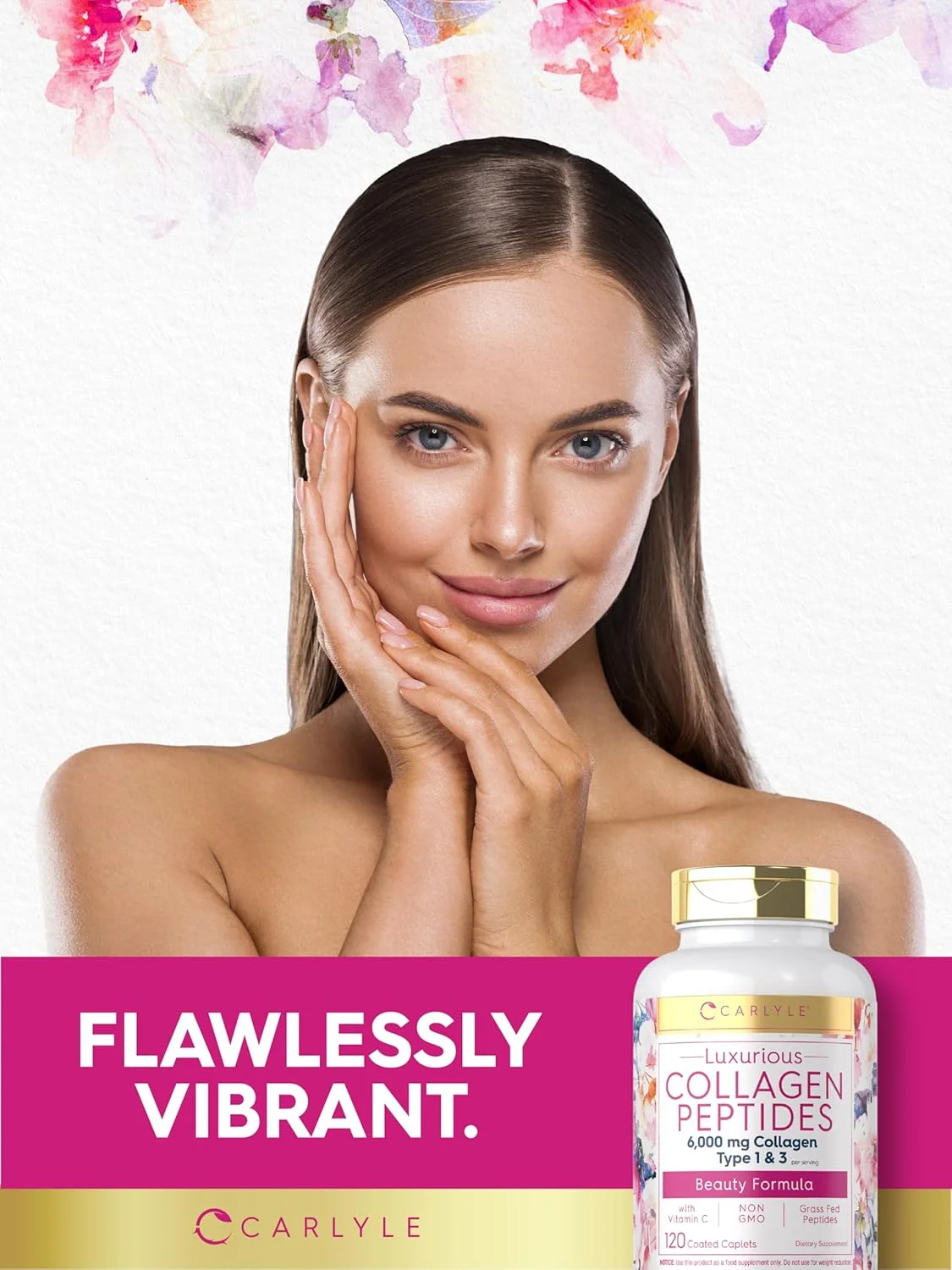 کپسول کلاژن کارلایل با ویتامین C | 6000 میلی گرم | 120 عدد | قرص های پپتید کلاژن چندگانه | نوع 1 و 3 | غیر GMO، بدون گلوتن، تغذیه شده با علف کپسول کلاژن کارلایل با ویتامین C | 6000 میلی گرم | 120 عدد | قرص های پپتید کلاژن چندگانه | نوع 1 و 3 | غیر GMO، بدون گلوتن، تغذیه شده با علف