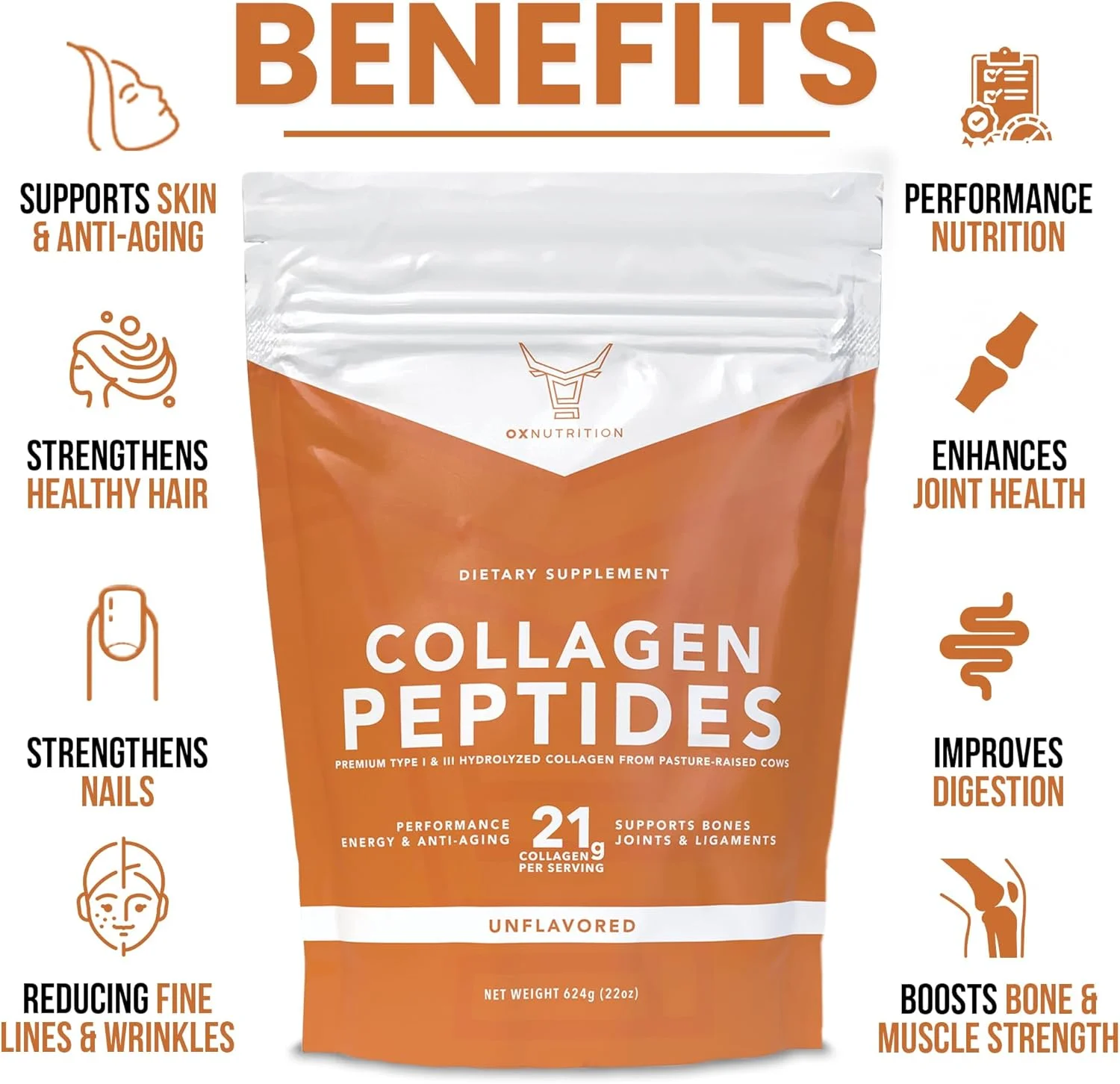 پودر پروتئین کلاژن پپتیدهای هیدرولیز شده خالص XL 650ml منبع حیاتی پروتئین تغذیه شده با علف و ارگانیک غنی از اسیدهای آمینه پالئو، کتو، WHOLE30 ضد پیری، تقویت کننده پوست بدون طعم پودر پروتئین کلاژن پپتیدهای هیدرولیز شده خالص XL 650ml منبع حیاتی پروتئین تغذیه شده با علف و ارگانیک غنی از اسیدهای آمینه پالئو، کتو، WHOLE30 ضد پیری، تقویت کننده پوست بدون طعم