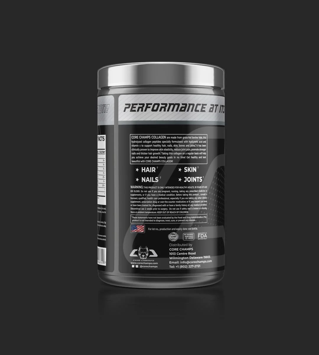 کلاژن CORE CHAMPS | پپتیدهای هیدرولیز شده برای مو، پوست، ناخن، استخوان ها و مفاصل سالم | اسید هیالورونیک و ویتامین C | گاوی تغذیه شده با علف | از نظر بالینی ثابت شده | 28 سروینگ، 336 گرم | هلو آبدار کلاژن CORE CHAMPS | پپتیدهای هیدرولیز شده برای مو، پوست، ناخن، استخوان ها و مفاصل سالم | اسید هیالورونیک و ویتامین C | گاوی تغذیه شده با علف | از نظر بالینی ثابت شده | 28 سروینگ، 336 گرم | هلو آبدار