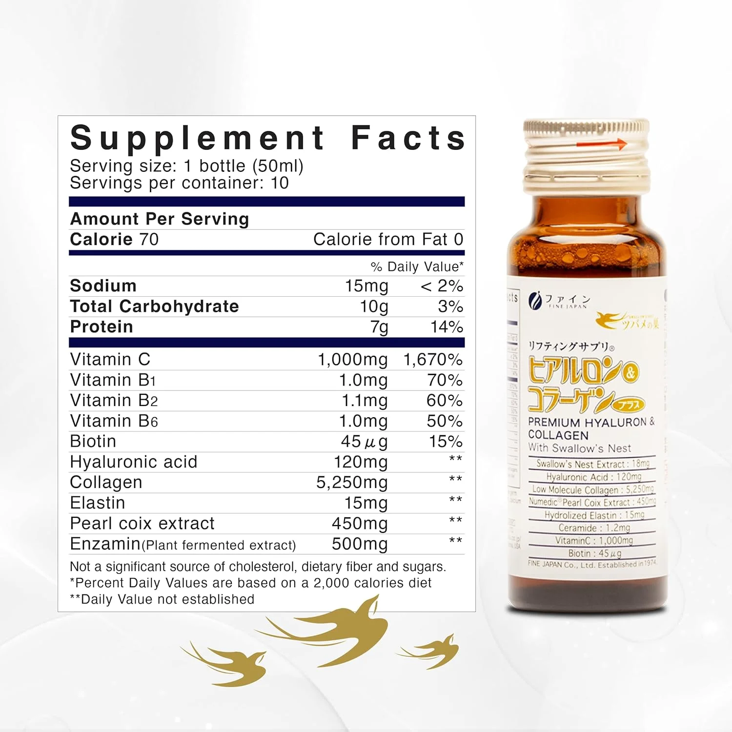 فاین ژاپن هیالورون و کلاژن پریمیوم با عصاره لانه پرستو - ساخت ژاپن فاین ژاپن هیالورون و کلاژن پریمیوم با عصاره لانه پرستو - ساخت ژاپن