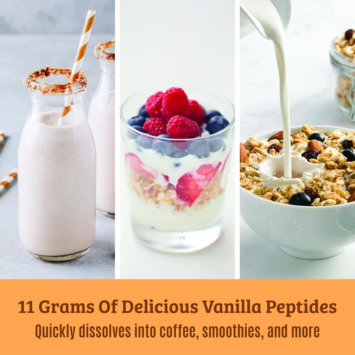 پودر کلاژن وانیلی طعم دار با اسید هیالورونیک، ویتامین C و بیوتین. کرمر کلاژن پروتئینی کتو برای قهوه. پپتیدهای کلاژن برای مو، پوست، ناخن ها، مفاصل. فاقد لبنیات، تغذیه شده با علف و حاوی استویا. پودر کلاژن وانیلی طعم دار با اسید هیالورونیک، ویتامین C و بیوتین. کرمر کلاژن پروتئینی کتو برای قهوه. پپتیدهای کلاژن برای مو، پوست، ناخن ها، مفاصل. فاقد لبنیات، تغذیه شده با علف و حاوی استویا.