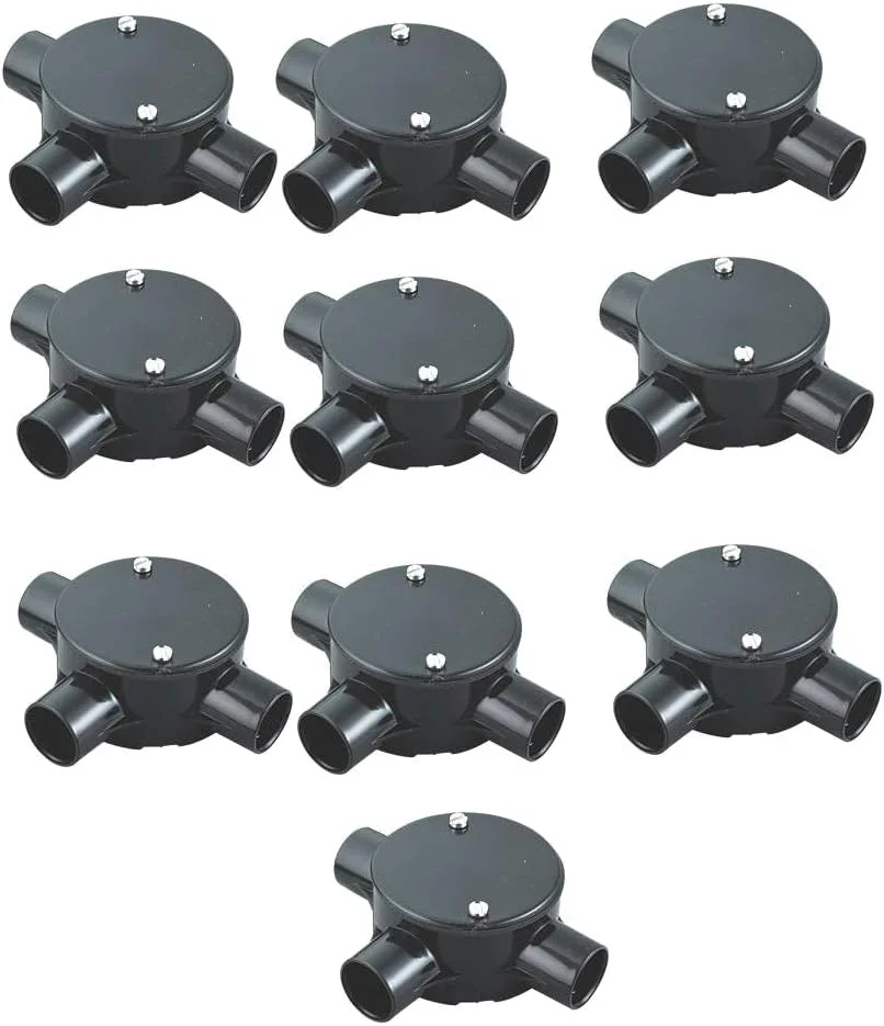 لوله و اتصالات پی وی سی رویال اپکس برای سیم کشی و کابل کشی برق داخلی و خارجی (بسته 10 عددی) (20 میلی متر، اتصال سه راهی)