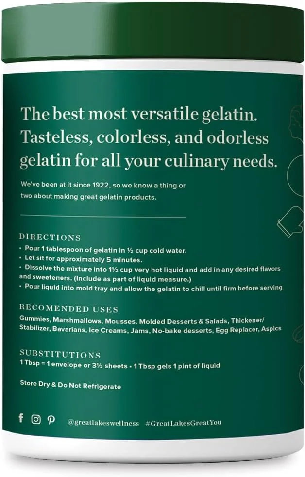 ژلاتین گاو ولنس گریت لیکس، مراقبت از مفاصل کلاژن، بدون طعم، 454 گرم ژلاتین گاو ولنس گریت لیکس، مراقبت از مفاصل کلاژن، بدون طعم، 454 گرم