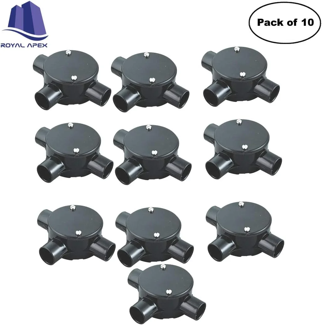 لوله و اتصالات پی وی سی رویال اپکس برای سیم کشی و کابل کشی برق داخلی و خارجی (بسته 10 عددی) (20 میلی متر، اتصال سه راهی) لوله و اتصالات پی وی سی رویال اپکس برای سیم کشی و کابل کشی برق داخلی و خارجی (بسته 10 عددی) (20 میلی متر، اتصال سه راهی)