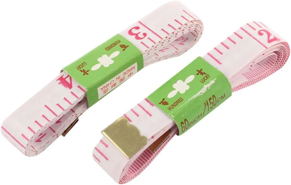 Aexit 2 عدد (ابزار اندازه گیری) 60 اینچ 1.5 متری نوار اندازه گیری پلاستیکی تخت خیاطی خیاطی (42ry618qf628) خط کش پارچه ای