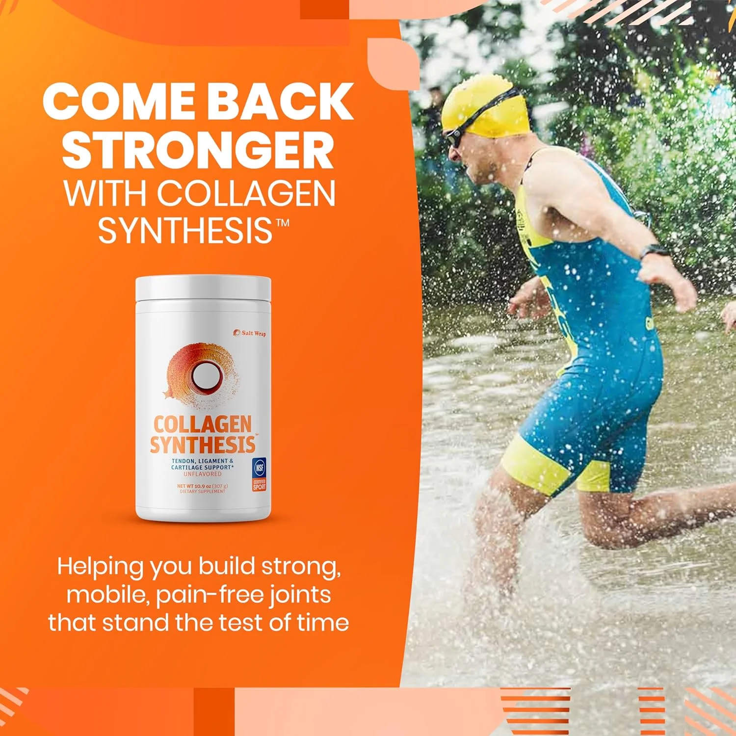 SaltWrap Collagen Synthesis - پپتیدهای کلاژن دارای گواهینامه NSF برای ترمیم مفاصل با Fortigel & Tendoforte - پشتیبانی از تاندون ها، رباط ها، غضروف، ترمیم قبل و بعد از تمرین SaltWrap Collagen Synthesis - پپتیدهای کلاژن دارای گواهینامه NSF برای ترمیم مفاصل با Fortigel & Tendoforte - پشتیبانی از تاندون ها، رباط ها، غضروف، ترمیم قبل و بعد از تمرین