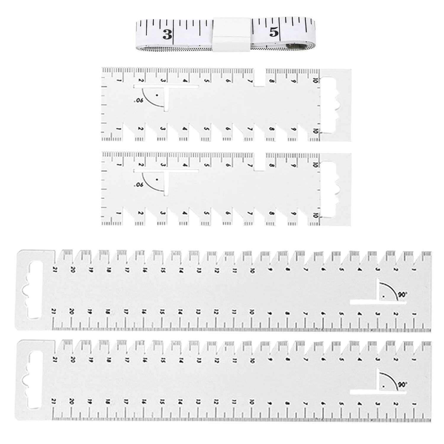 4 خط کش خیاطی و 1 خط کش انعطاف پذیر سفید، ابزار اندازه گیری، لوازم خیاطی DIY، متر نواری دو طرفه، خط کش قابل حمل، خط کش خیاطی 4 خط کش خیاطی و 1 خط کش انعطاف پذیر سفید، ابزار اندازه گیری، لوازم خیاطی DIY، متر نواری دو طرفه، خط کش قابل حمل، خط کش خیاطی