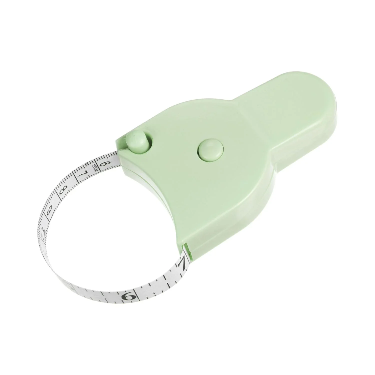 متر خیاطی هارفینگتون 150 سانتی متری با قابلیت جمع شدن خودکار، قفل پین و دکمه فشاری برای اندازه گیری بدن، خیاطی، پارچه و لباس، سبز