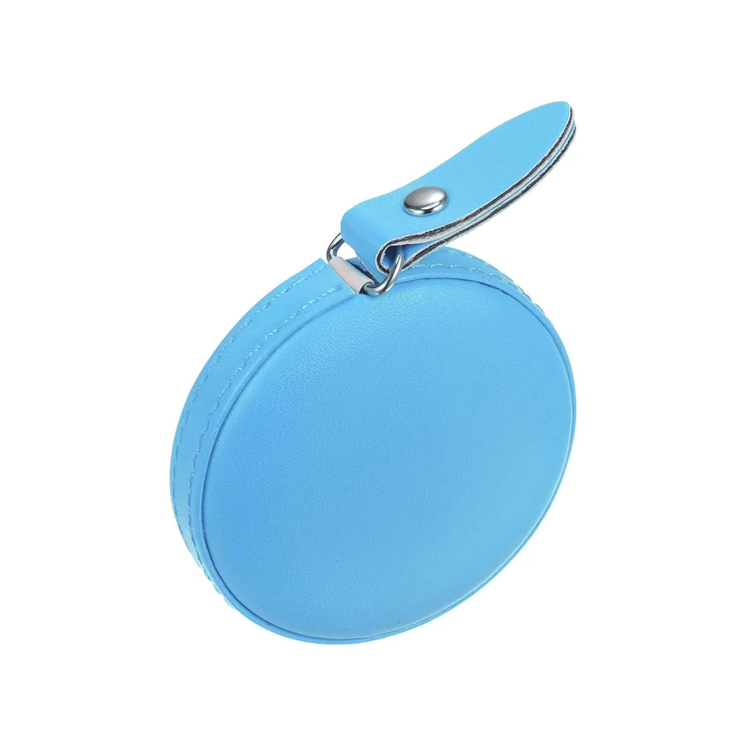 متر خیاطی گرد جمع شونده هارفینگتون 150 سانتی‌متری/60 اینچی با روکش چرمی نرم، متر نواری خیاطی جیبی برای اندازه‌گیری بدن، پارچه و خیاطی، آبی