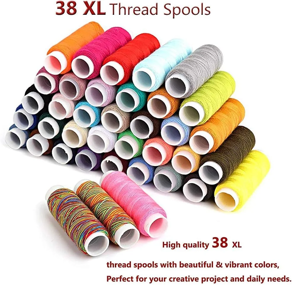 جعبه خیاطی HASTHIP® شامل 183 لوازم خیاطی با 38 نخ XL، سوزن، قیچی، انگشتانه، متر مناسب برای خانه، مسافرت، DIY، بزرگسالان، کودکان، مبتدیان و مواقع اضطراری جعبه خیاطی HASTHIP® شامل 183 لوازم خیاطی با 38 نخ XL، سوزن، قیچی، انگشتانه، متر مناسب برای خانه، مسافرت، DIY، بزرگسالان، کودکان، مبتدیان و مواقع اضطراری